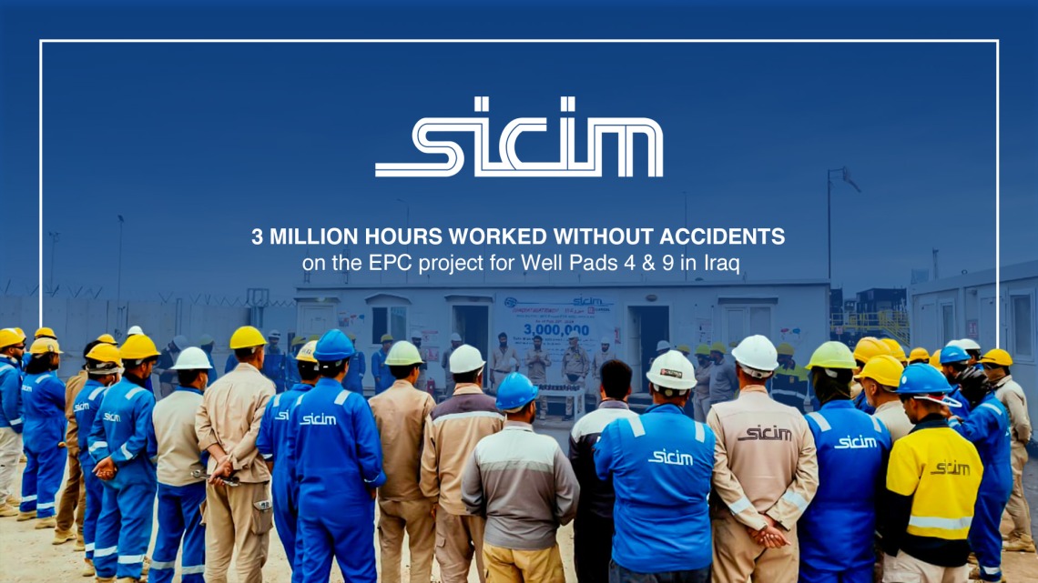 3 million hours worked without accidents on the EPC project in West Qurna (Iraq)